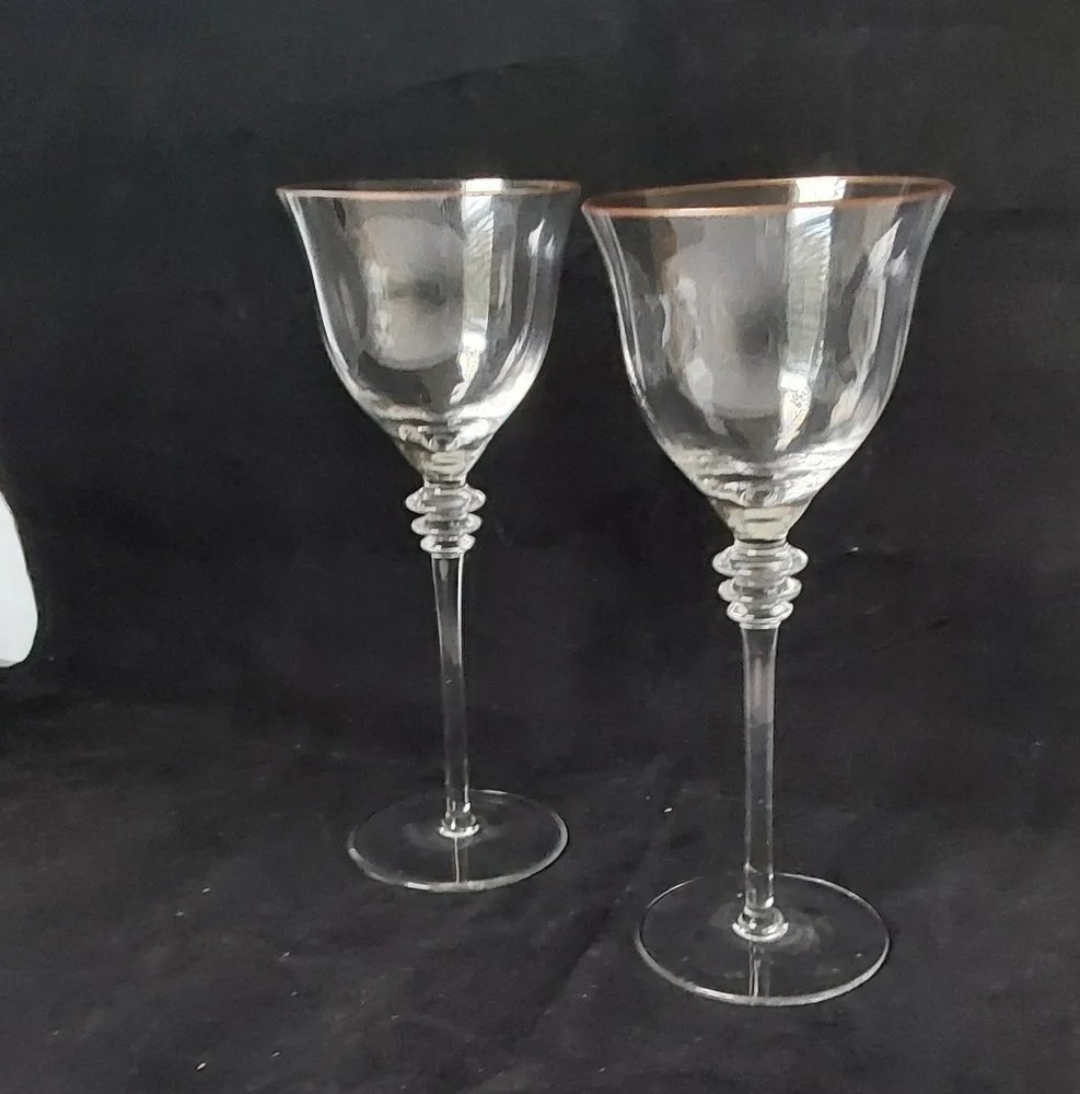 MIKASA VINTAGE SOPHISTICATED ‎ CLEAR WATER / WINE GOBLET